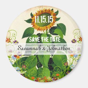 Sonnenblume Save the Date Wedding Magnet