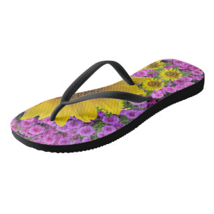 Sonnenblume Schmetterling Flip Flops