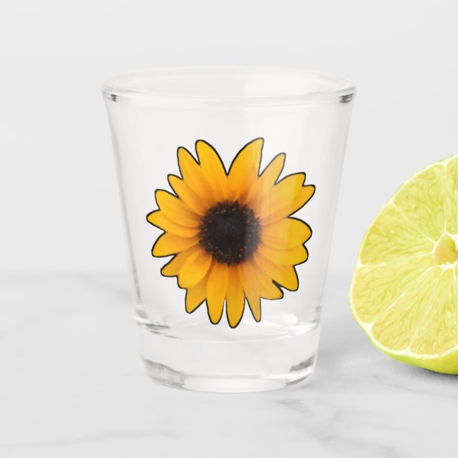 Sonnenblume Schnapsglas (Vorderseite)