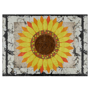 Sonnenblume Schneidebrett