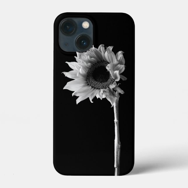 Sonnenblume - Schwarz-Weiß-Foto Case-Mate iPhone Hülle (Rückseite)