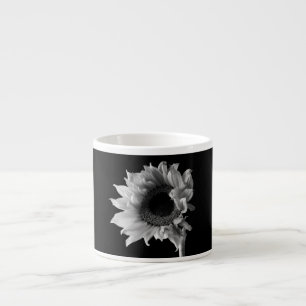 Sonnenblume - Schwarz-Weiß-Fotografie Espressotasse
