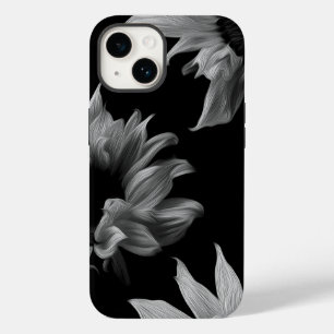 Sonnenblume - Schwarz-Weiß-Kunstfotografie Case-Mate iPhone 14 Hülle