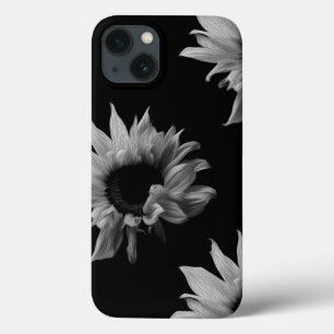 Sonnenblume - Schwarz-Weiß-Kunstfotografie Case-Mate iPhone Hülle
