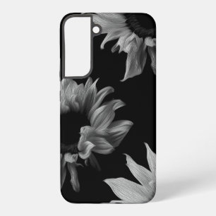 Sonnenblume Schwarz-weiße Kunstfotografie Einzigar Samsung Galaxy Hülle