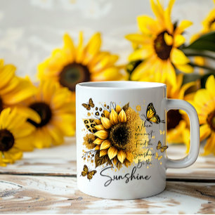 Sonnenblume Sei der Sonnenschein Zitat   Kaffeetasse