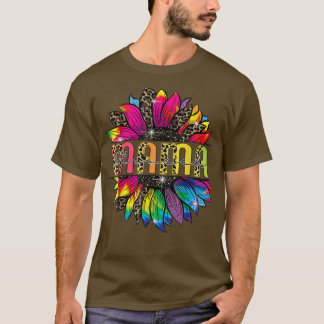 Sonnenblume Selig Mama Leopard T-Shirt Muttertag m