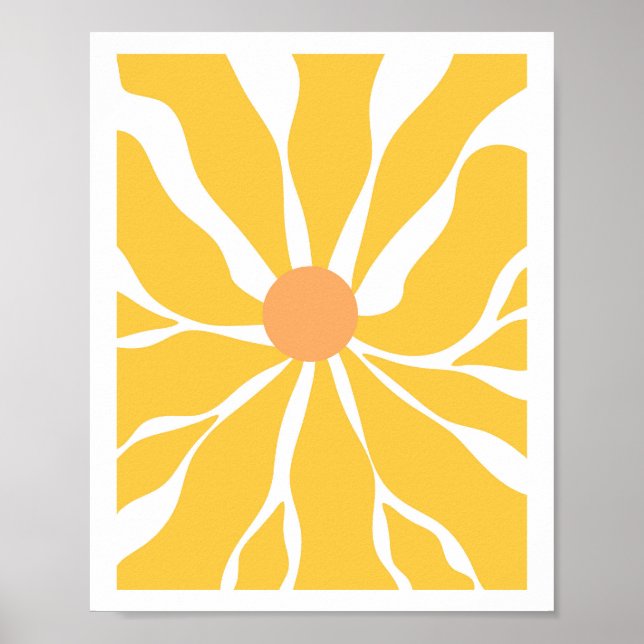 Sonnenblume Serenity Vector Abstraktes Poster (Vorne)