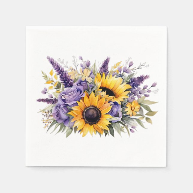 Sonnenblume Serviette (Vorderseite)