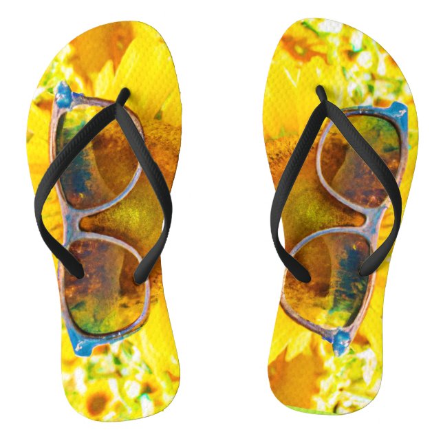 Sonnenblume Shades Chic Flip Flops (Fußbett)