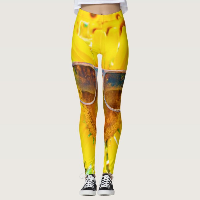 Sonnenblume Shades Chic Leggings (Vorderseite)