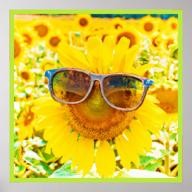 Sonnenblume Shades Chic Poster (Vorne)