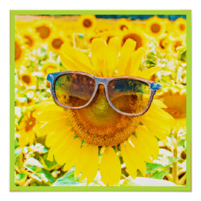 Sonnenblume Shades Chic Poster (Vorderseite)