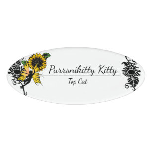 Sonnenblume Shadow Fairy Namenschild