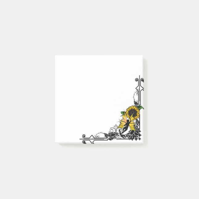 Sonnenblume Shadow Fairy Post-it Klebezettel (Vorderseite)