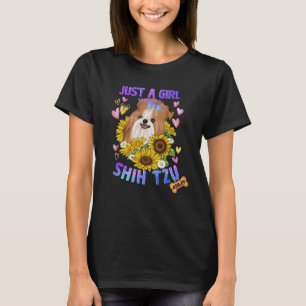 Sonnenblume Shih tzu Girl Lieben Hund T-Shirt