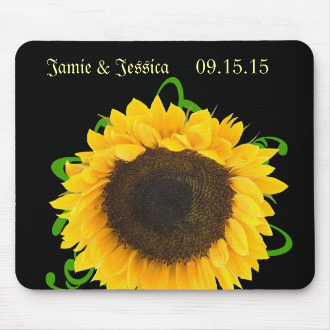 Sonnenblume Sie wählen Hintergrundfarbe MausPad (Vorne)
