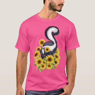 Sonnenblume Skunk Pet Lover Zookeeper Zoologin Vet T-Shirt