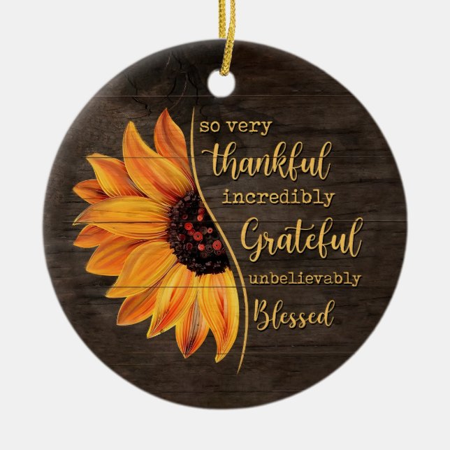 Sonnenblume so sehr dankbar unglaublich dankbar keramik ornament (Vorne)