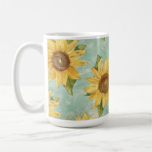 Sonnenblume Sommer Gelb Aquarell  Kaffeetasse
