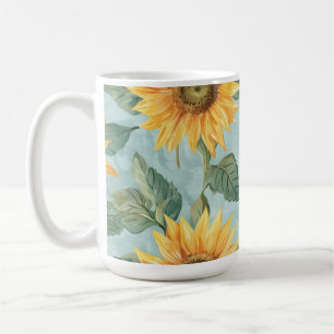 Sonnenblume Sommer Gelb Aquarell  Kaffeetasse