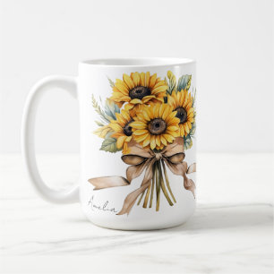 Sonnenblume Sommer Gelb Wasserfarbe Benutzername Kaffeetasse