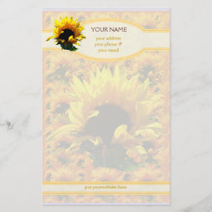 Sonnenblume-Sonnenaufgang-personalisiertes Briefpapier