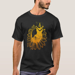 Sonnenblume Sonnenschein Blume Hund Hippie Border T-Shirt