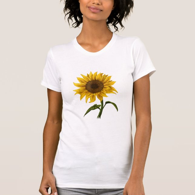 Sonnenblume Sonnenschein Blume Wasserfarben T-Shirt (Vorderseite)