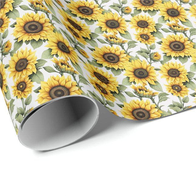 Sonnenblume Sonnenschein Gelb Geschenkpapier (Rolleneckpunkt)