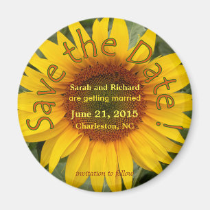 Sonnenblume speichern Datumsanzeige Magnet