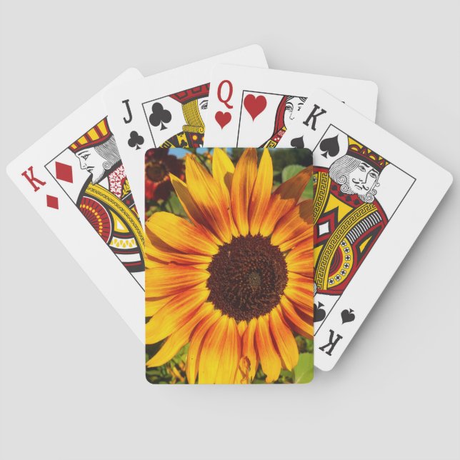 Sonnenblume Spielkarten (Rückseite)