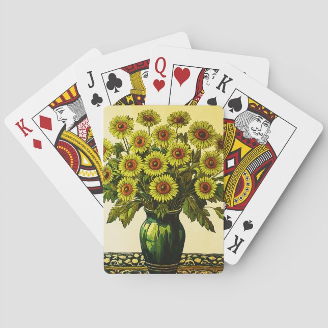 Sonnenblume Spielkarten (Rückseite)