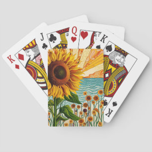 Sonnenblume Spielkarten