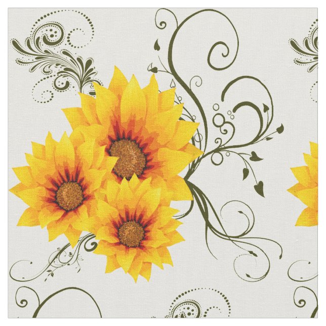 Sonnenblume Stoff (Nahaufnahme)