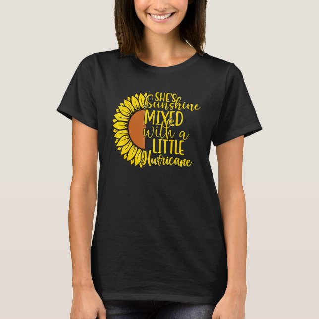 Sonnenblume strahlt Sonnenschein mit ein wenig Hur T-Shirt (Vorderseite)