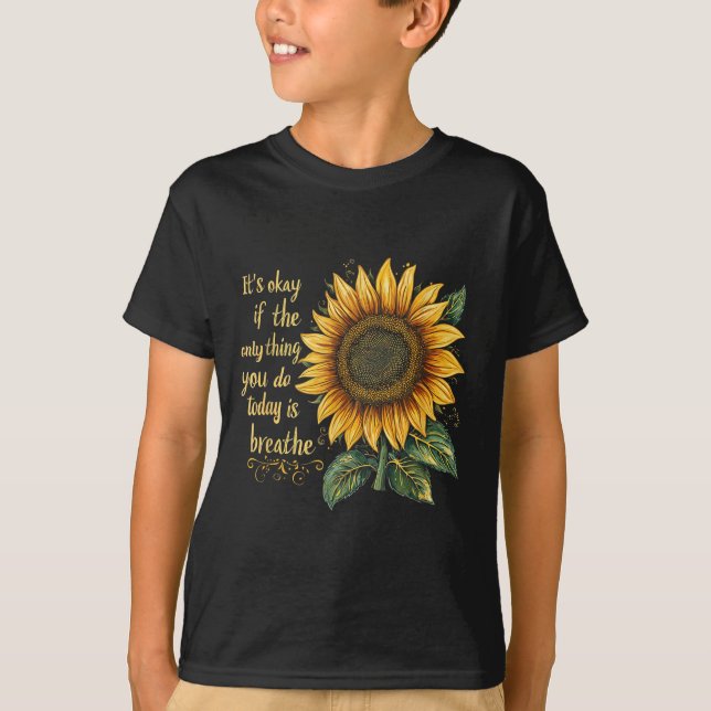 Sonnenblume Suizidbewusstsein  T-Shirt (Vorderseite)