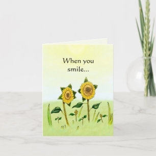 Sonnenblume Sunshine Karte