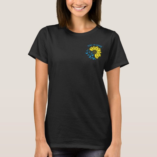 Sonnenblume Symbol des Friedens. Frieden für die U T-Shirt (Vorderseite)