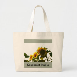 Sonnenblume-Taschen-Tasche Jumbo Stoffbeutel