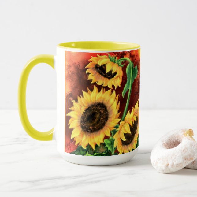 Sonnenblume Tasse (Mit Donut)