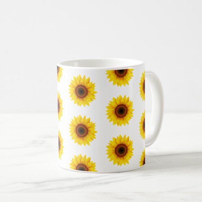 Sonnenblume-Tasse Kaffeetasse (VorderseiteRechts)
