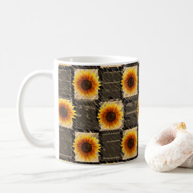 Sonnenblume-Tasse Kaffeetasse (Mit Donut)