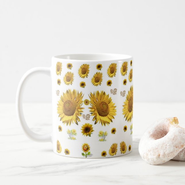 Sonnenblume-Tasse Kaffeetasse (Mit Donut)