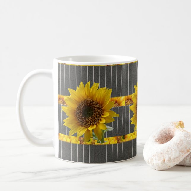 Sonnenblume-Tasse Kaffeetasse (Mit Donut)