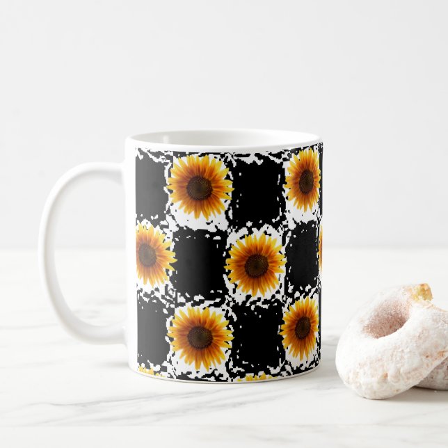 Sonnenblume-Tasse Kaffeetasse (Mit Donut)