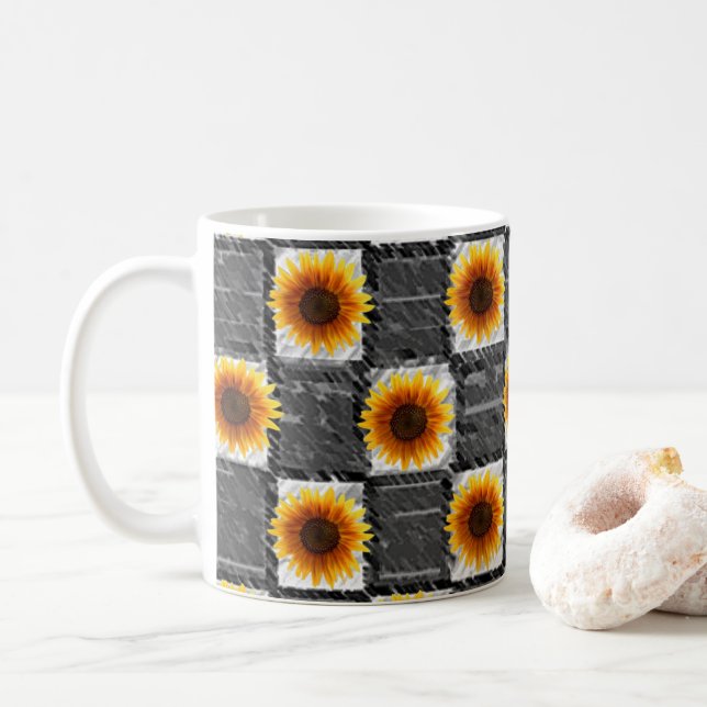 Sonnenblume-Tasse Kaffeetasse (Mit Donut)