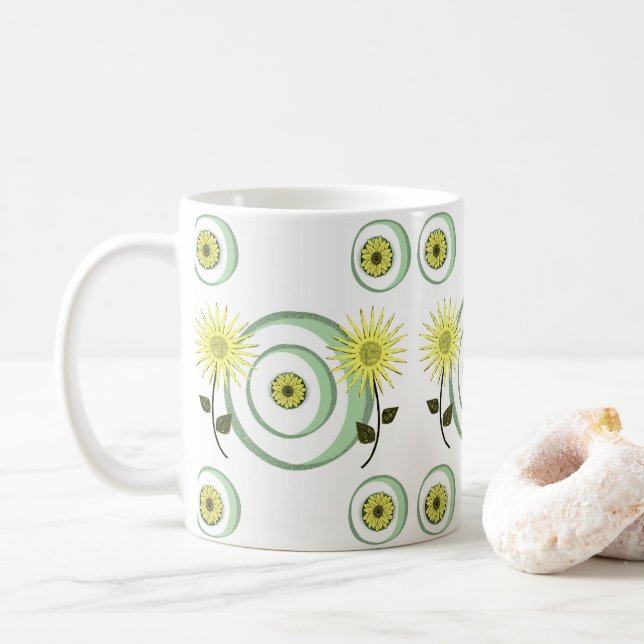 Sonnenblume-Tasse Kaffeetasse (Mit Donut)