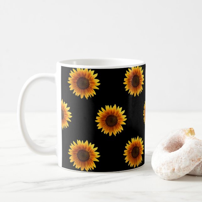 Sonnenblume-Tasse Kaffeetasse (Mit Donut)