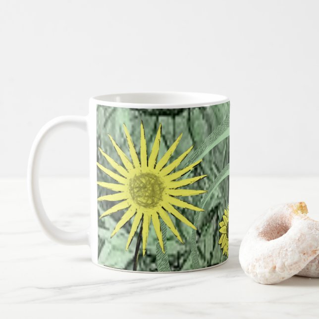 Sonnenblume-Tasse Kaffeetasse (Mit Donut)